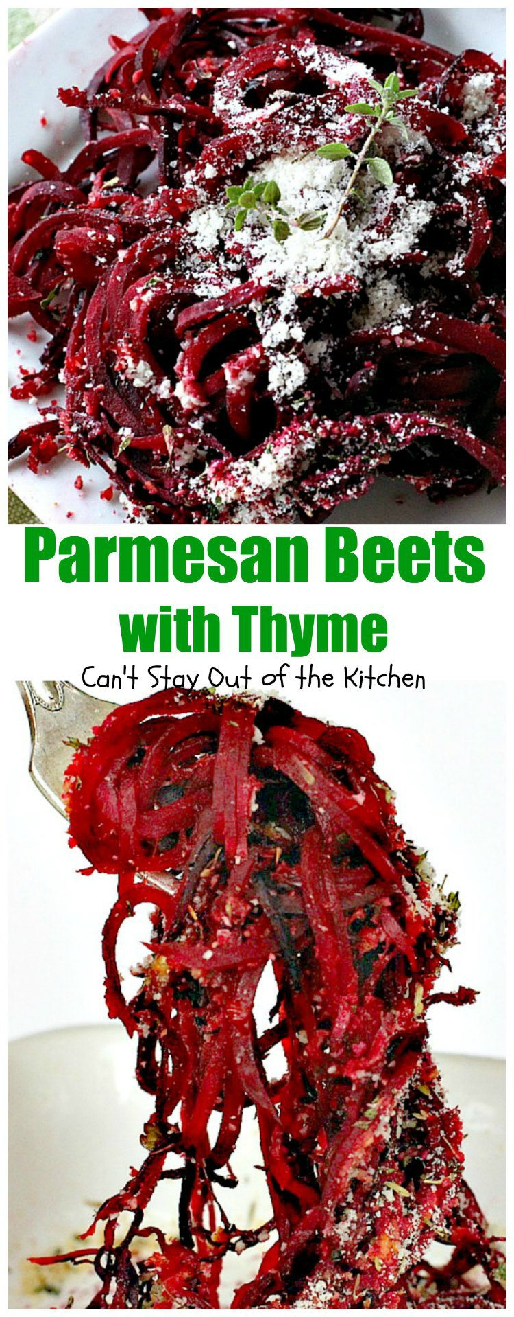 Parmesan Beets with Thyme | Can't Stay Out of the Kitchen