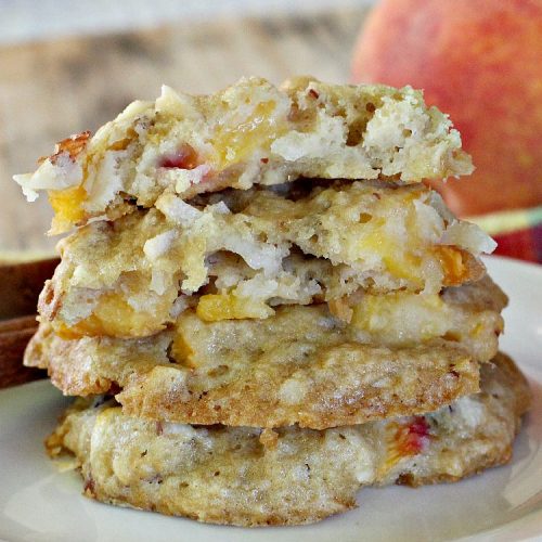 Peach Almond Coconut Cookies | Can't Stay Out of the Kitchen