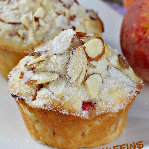 Peach Almond Muffins | Can't Stay Out of the Kitchen