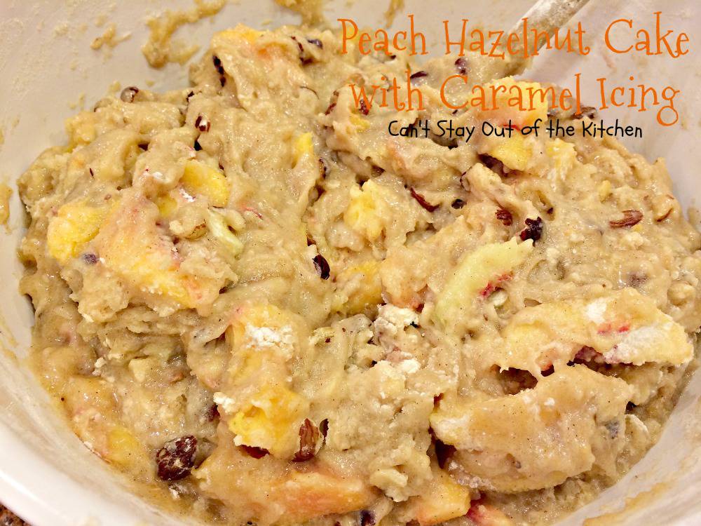 Peach Hazelnut Cake with Caramel Icing IMG_5601 Can't Stay Out of the Kitchen