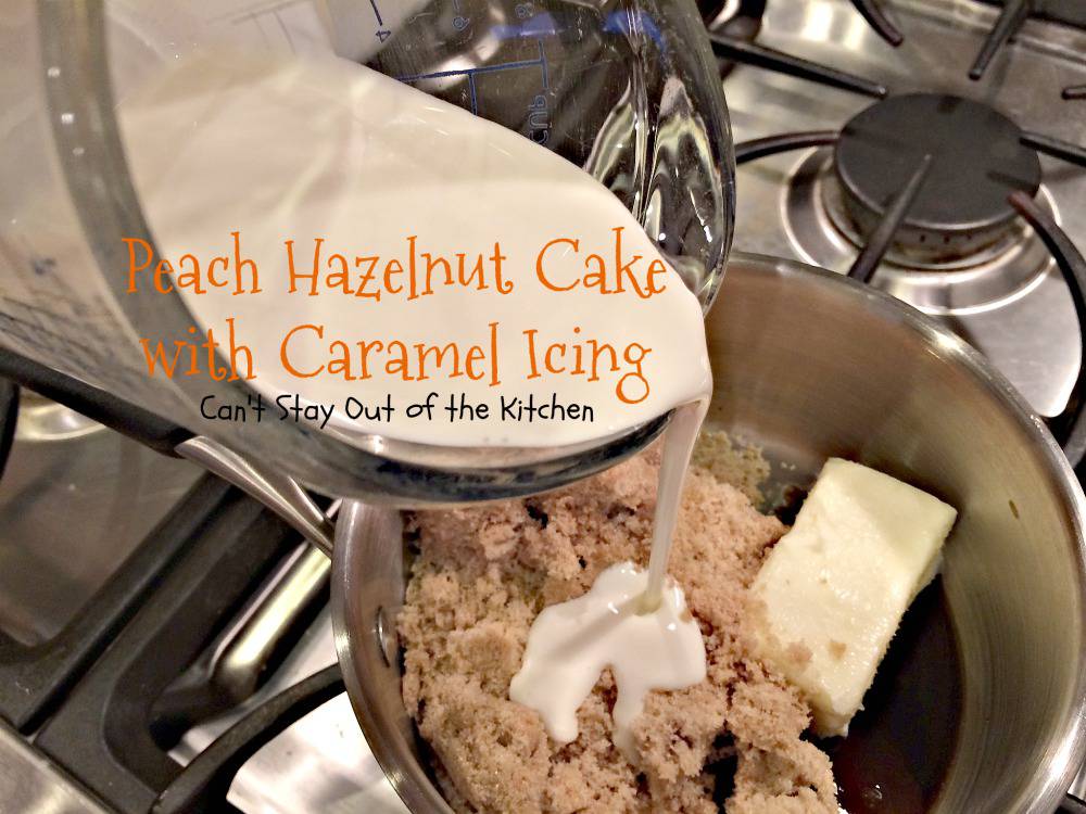 Peach Hazelnut Cake with Caramel Icing IMG_5605 Can't Stay Out of the Kitchen