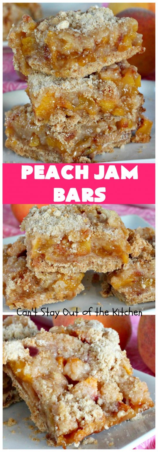 Peach Jam Bars Can't Stay Out of the Kitchen