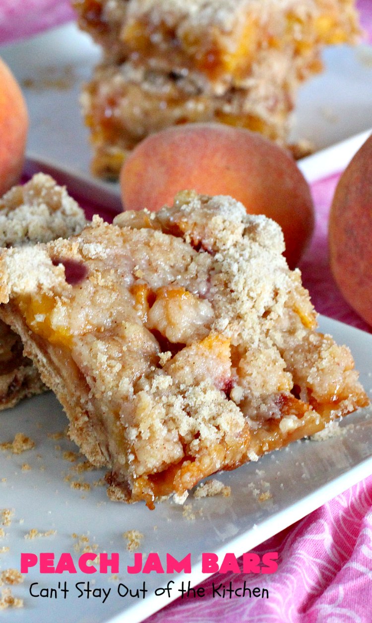 Peach Jam Bars Can't Stay Out of the Kitchen