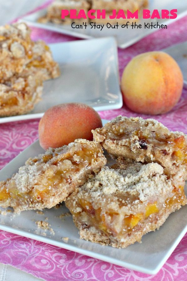Peach Jam Bars Can't Stay Out of the Kitchen