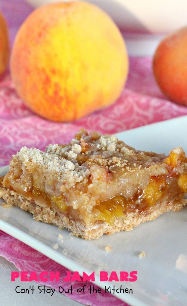 Peach Jam Bars Can't Stay Out of the Kitchen
