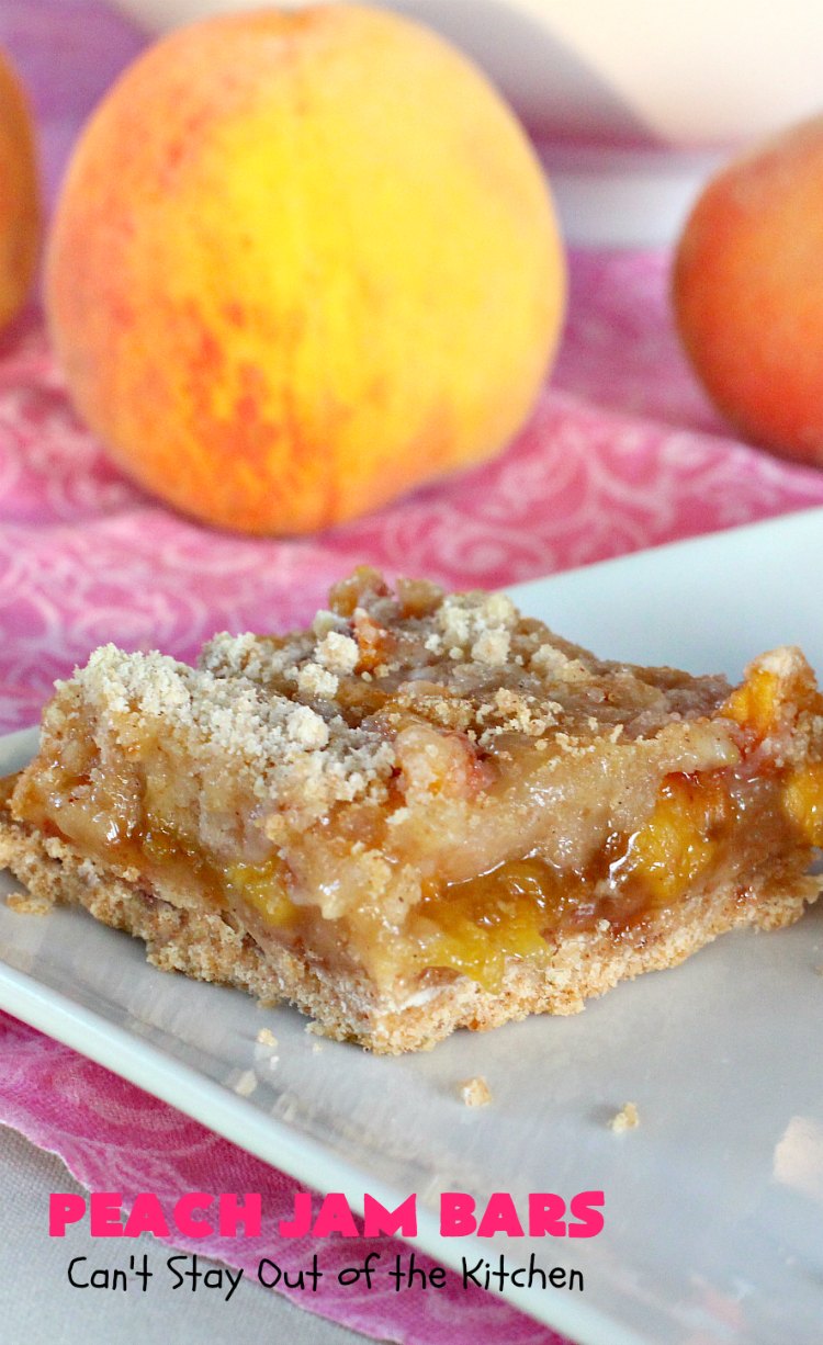 Peach Jam Bars Can't Stay Out of the Kitchen