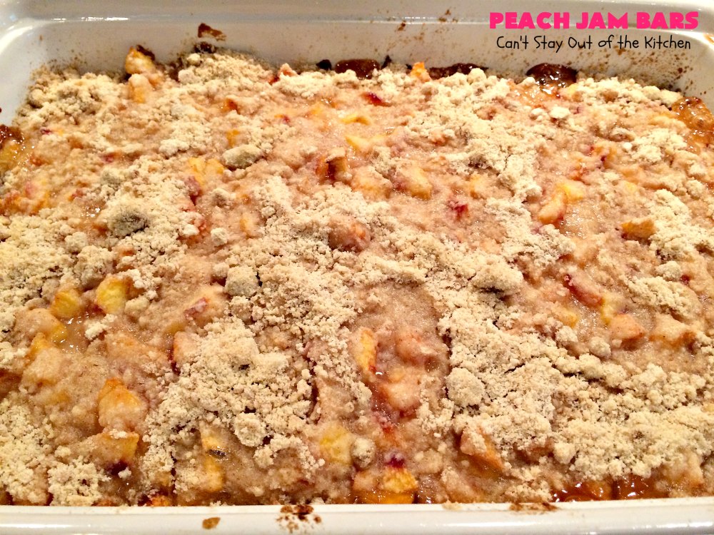 Peach Jam Bars Can't Stay Out of the Kitchen