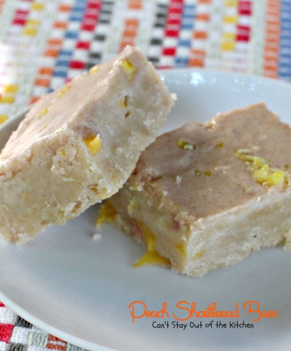 Peach Shortbread Bars – Can't Stay Out of the Kitchen