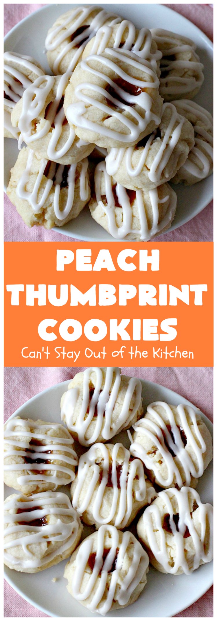 Peach Thumbprint Cookies | Can't Stay Out of the Kitchen