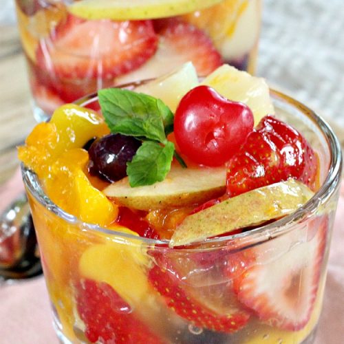 Peachy Fruit Salad | Can't Stay Out of the Kitchen