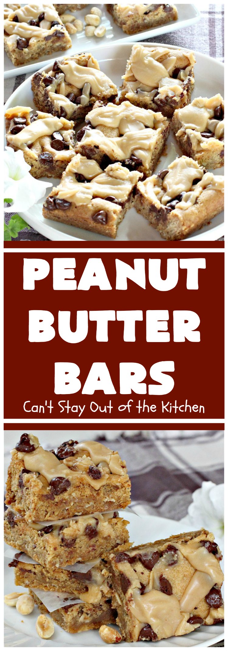 Peanut Butter Bars | Can't Stay Out of the Kitchen