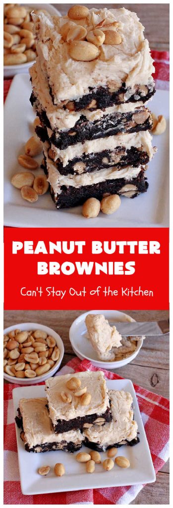 Peanut Butter Brownies | Can't Stay Out of the Kitchen