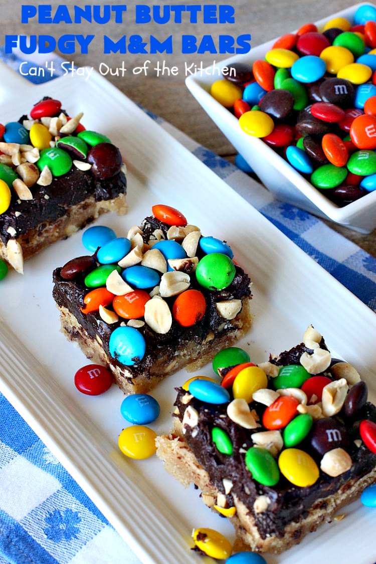 Peanut Butter Fudgy M&M Bars Can't Stay Out of the Kitchen