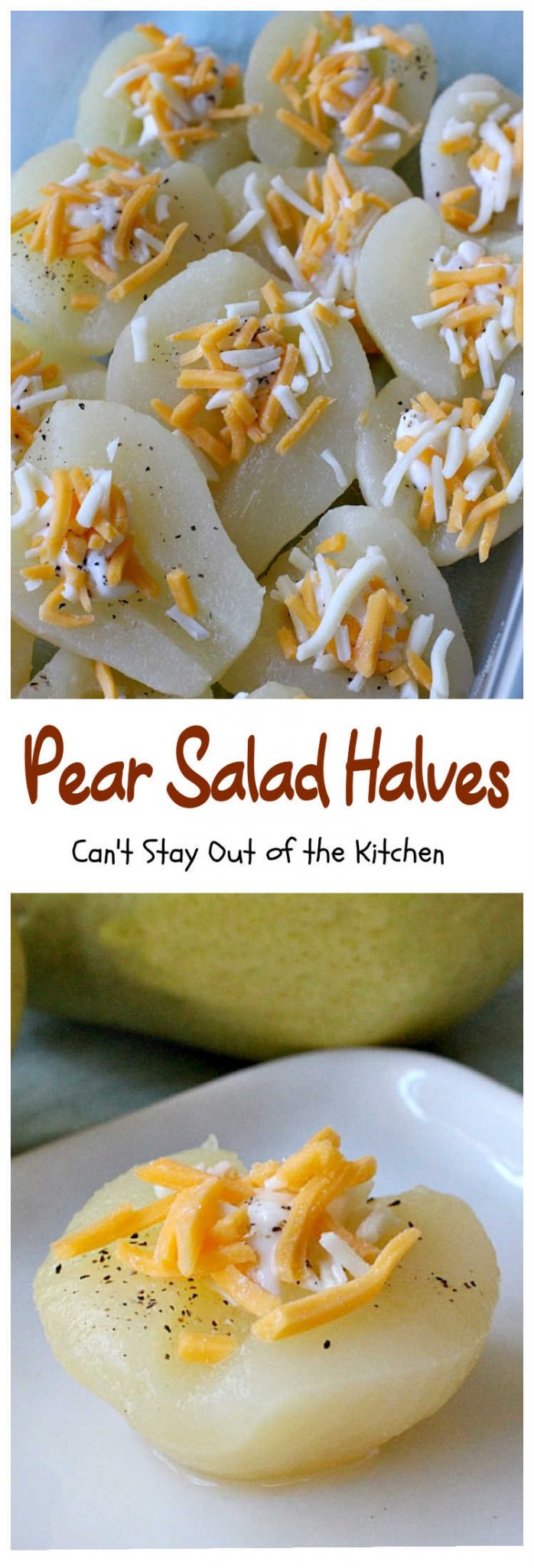 Pear Salad Halves Can't Stay Out of the Kitchen