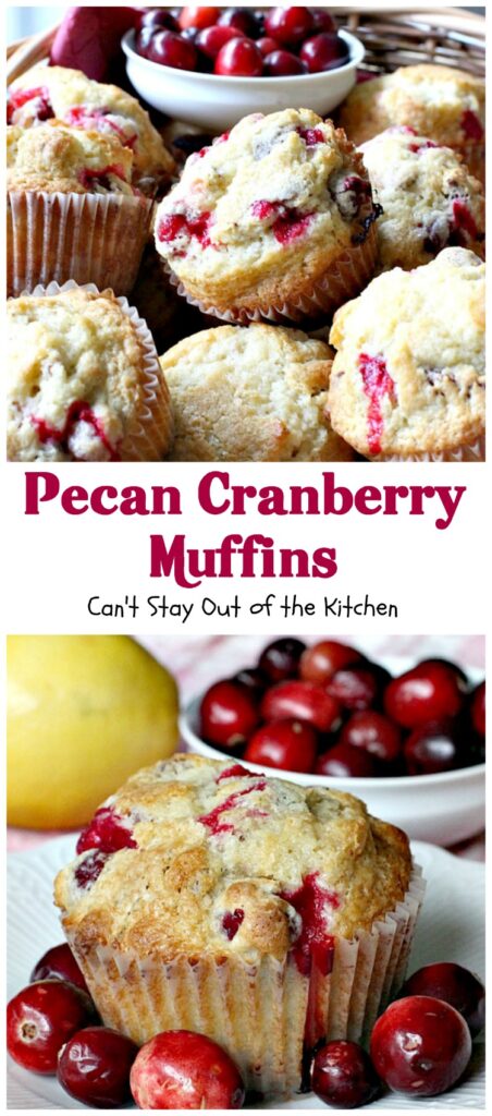 Pecan Cranberry Muffins | Can't Stay Out of the Kitchen