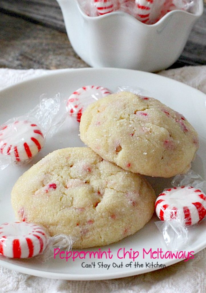 Peppermint Chip Meltaways | Can't Stay Out of the Kitchen | these #cookies just melt in your mouth--literally! #Andes #peppermint baking chips provide breathtaking flavor. #dessert
