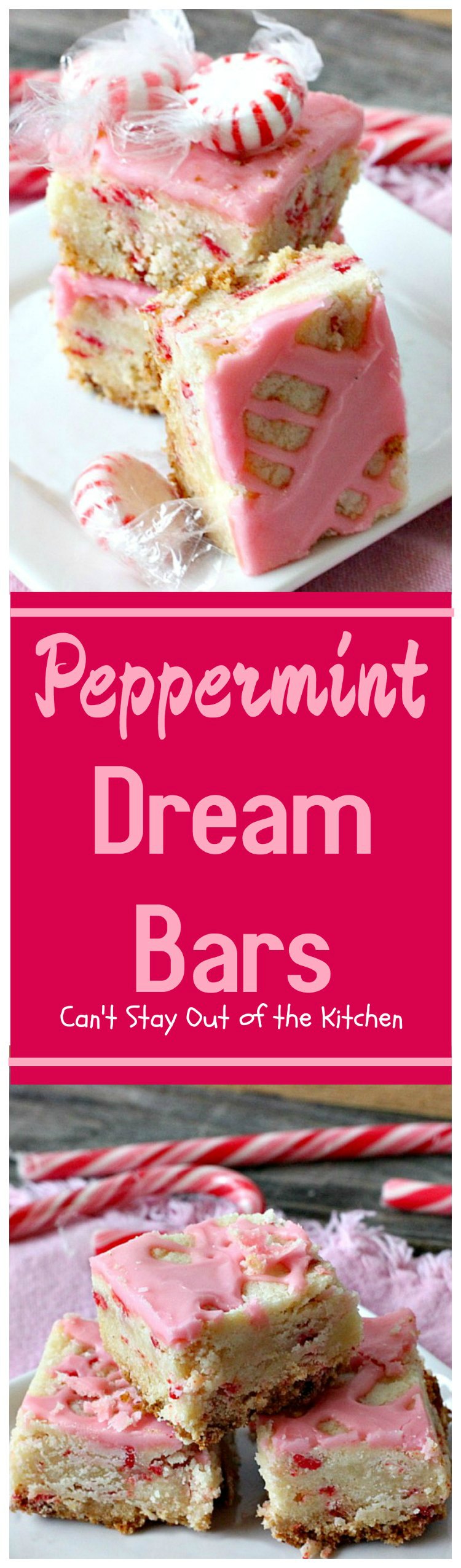 Peppermint Dream Bars | Can't Stay Out of the Kitchen