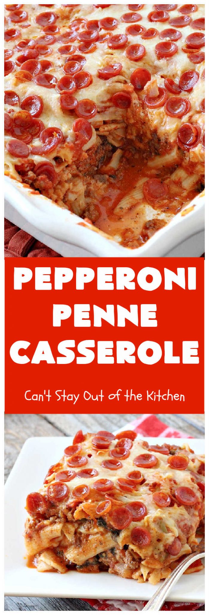 Pepperoni Penne Casserole Can't Stay Out of the Kitchen