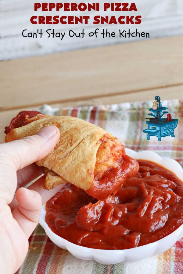 Pepperoni Pizza Crescent Snacks – Can't Stay Out of the Kitchen