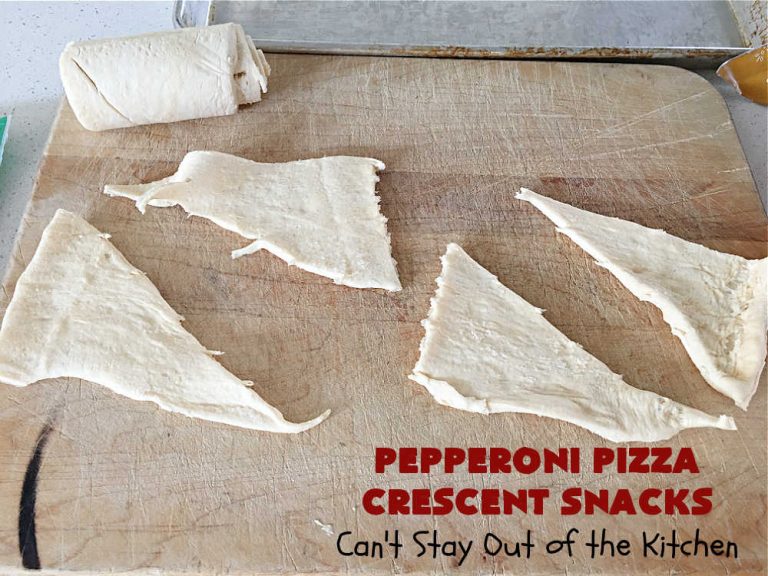 Pepperoni Pizza Crescent Snacks – Can't Stay Out of the Kitchen