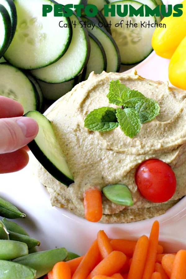Pesto Hummus Can't Stay Out of the Kitchen