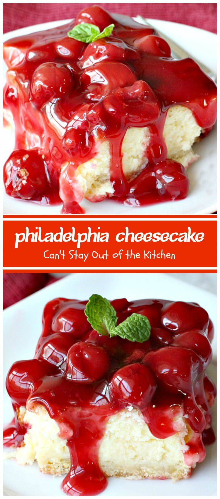 Philadelphia Cheesecake | Can't Stay Out of the Kitchen