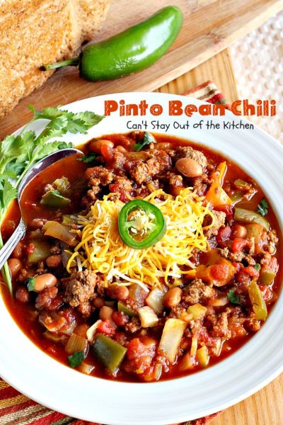 Pinto Bean Chili – Can't Stay Out of the Kitchen