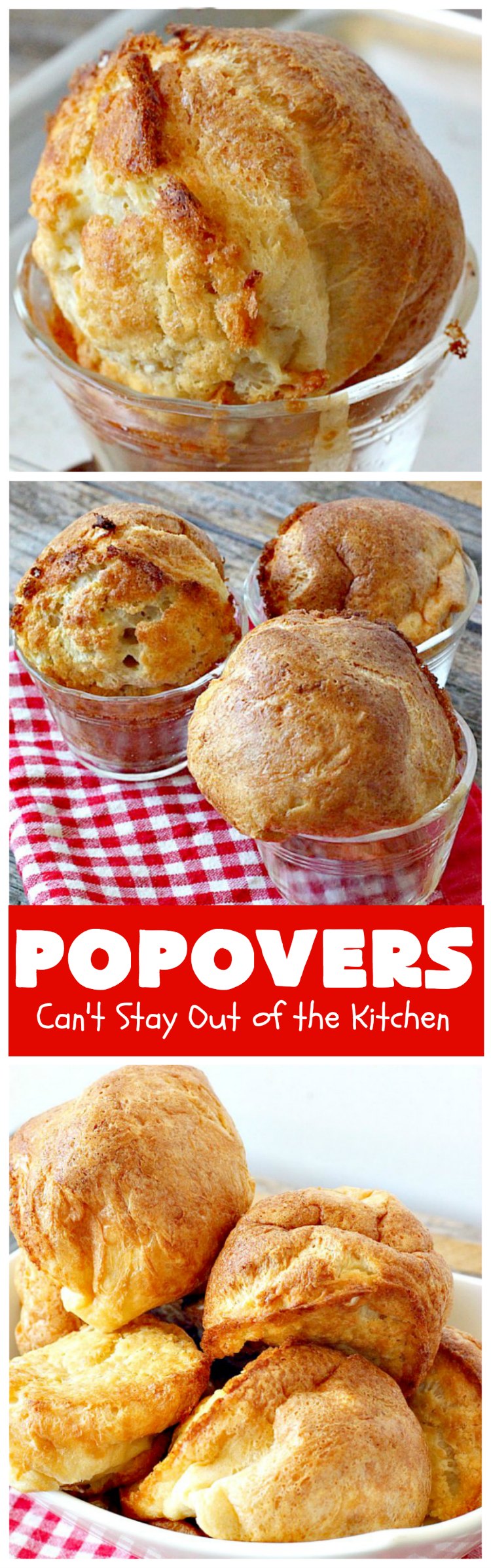 Popovers | Can't Stay Out of the Kitchen | these elegant #dinnerrolls are great for company and #holidays. Easy & economical. #bread 