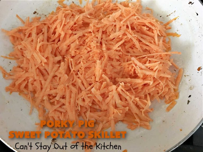 Porky Pig Sweet Potato Skillet Can't Stay Out of the Kitchen