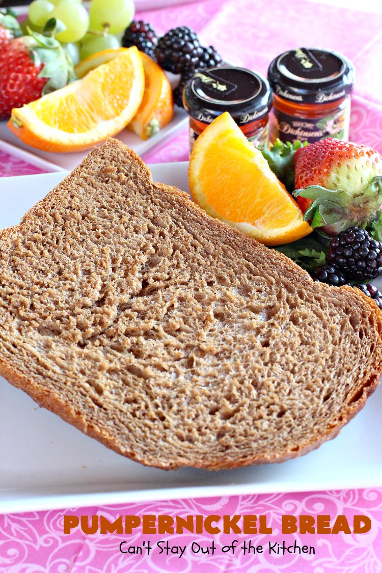 Pumpernickel Bread – Can't Stay Out of the Kitchen