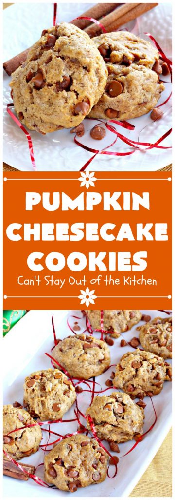 Pumpkin Cheesecake Cookies | Can't Stay Out of the Kitchen