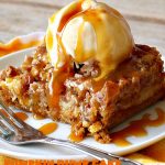 Pumpkin Dump Cake | Can't Stay Out of the Kitchen | this spectacular #DumpCake is not just for #Fall! It's made with #pumpkin, #pecans & HeathEnglishToffeeBits. This drool-worthy #dessert will knock your socks off! Serve for #holidays like #MothersDay or #FathersDay. #Toffee #Caramel #PumpkinDessert #ToffeeDessert #PumpkinDumpCake #HolidayDessert #MothersDayDessert #FathersDayDessert