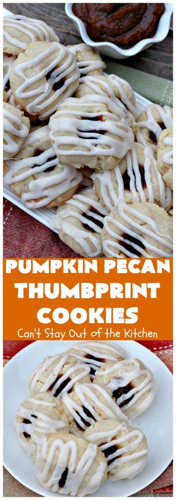 Pumpkin Pecan Thumbprint Cookies | Can't Stay Out of the Kitchen