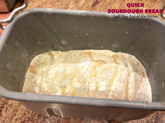 Quick Sourdough Bread | Can't Stay Out of the Kitchen | this delicious #bread is so easy since it's made in the #breadmaker! You get that great #sourdough taste with a loaf of this scrumptious #HomemadeBread. #SourdoughBread #QuickSourdoughBread