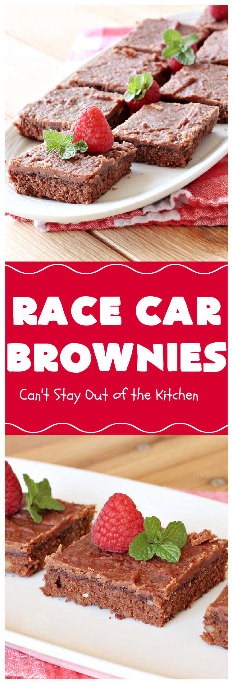 Race Car Brownies | Can't Stay out of the Kitchen | these rich, decadent #brownies are perfect for #NASCAR races, potlucks, soccer games, #tailgating or backyard barbecues. They have a rich, fudgy icing on top & they're made with #Hersheys #chocolate syrup. So delicious. #ChocolateDessert #NASCARDessert #dessert #Easter #EasterDessert #RaceCarBrownies