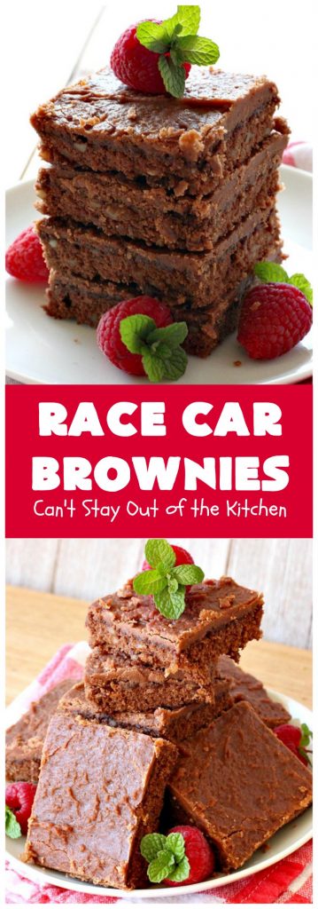 Race Car Brownies | Can't Stay Out of the Kitchen