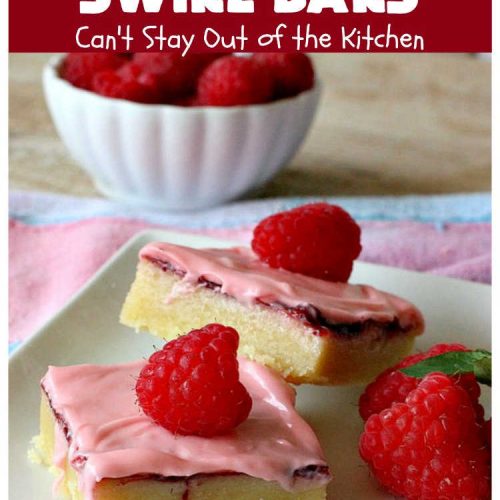 Raspberry Swirl Bars | Can't Stay Out of the Kitchen