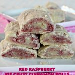 Red Raspberry Pie Crust Cinnamon Rolls | Can't Stay Out of the Kitchen | These #CinnamonRolls are awesome! My brothers and I would fight over them growing up. Homemade Pie Crust is filled with #RedRaspberryJam & sprinkled with cinnamon & sugar. These treats just dissolve in your mouth. Great for a #holiday #breakfast or for a snack any time--day or night! #Christmas #RedRaspberryPieCrustCinnamonRolls #brunch #HolidayBreakfast