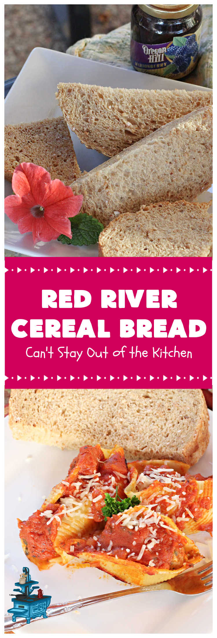 Red River Cereal Bread | Can't Stay Out of the Kitchen | This delicious homemade #bread is so easy since it's made in the #breadmaker! It uses #RedRiverCereal & #WholeWheatFlour along with #honey for a homey delicious taste that's incredibly good. If #HomemadeBread is your comfort food of choice, this one is fantastic. #BreadmakerBread #RedRiverCerealBread