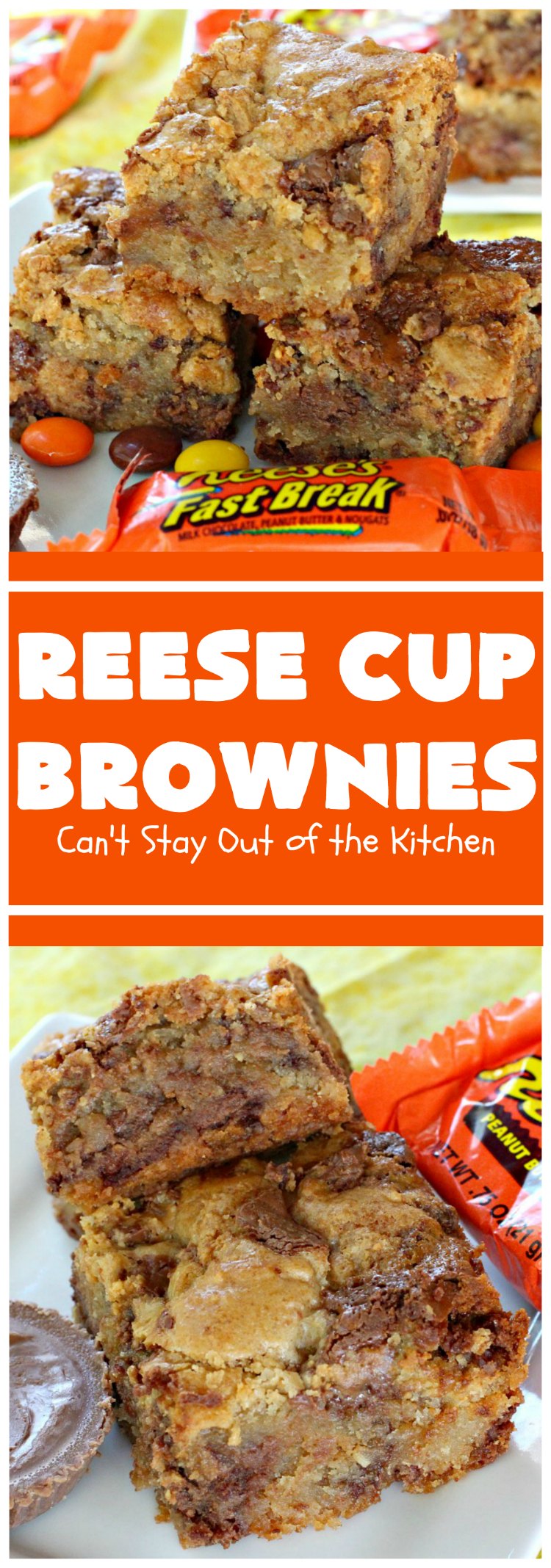 Reese Cup Brownies | Can't Stay Out of the Kitchen