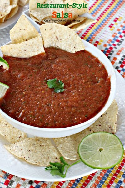 Restaurant-Style Salsa – Can't Stay Out of the Kitchen