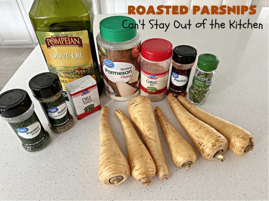 Roasted Parsnips | Can't Stay Out of the Kitchen | Roasting #parsnips is a great way to enjoy this #vegetable. Serve them with #RanchDressing, #BuffaloDip or ketchup. Excellent on any dinner menu or for #tailgating parties. Serve them just like you would #FrenchFries! These include #ParmesanCheese sprinkled over top. #RoastedParsnips #GlutenFree #healthy #LowCalorie