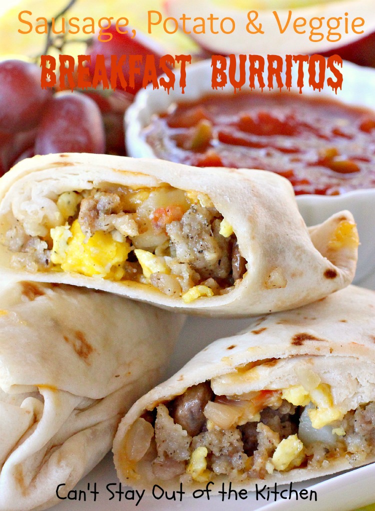 Potato Breakfast Burritos - Can't Stay Out of the Kitchen