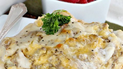 Sausage and Gravy Breakfast Casserole | Can't Stay Out of the Kitchen