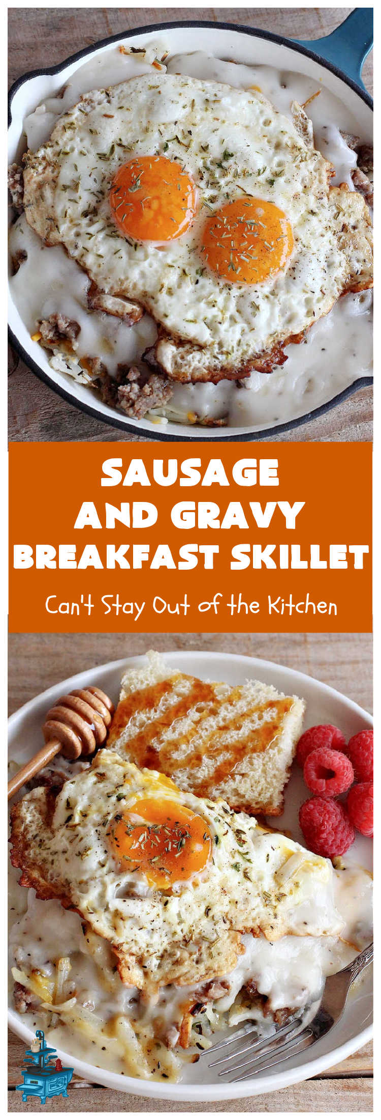 Sausage and Gravy Breakfast Skillet | Can't Stay Out of the Kitchen