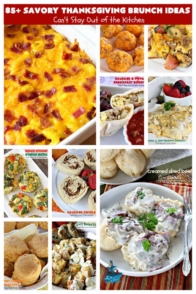 Savory Thanksgiving Breakfast Ideas | Can't Stay Out of the Kitchen | Over 85 #breakfast #recipes including #biscuits, #rolls, specialty #breads, #BreakfastCasseroles #BreakfastMuffins #BreakfastSkillets #BreakfastBurritos, #potatoes, #pork #SweetPotatoes #sausage #bacon #ham & #cornbread. #brunch #Thanksgiving #ThanksgivingBreakfast #Christmas #ChristmasBreakfast #SavoryThanksgivingBrunchIdeas
