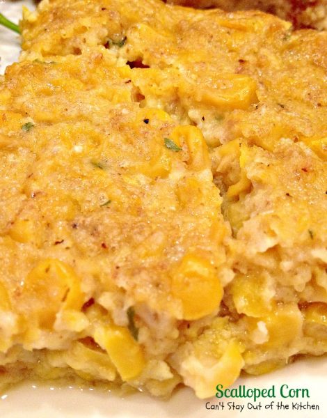 Scalloped Corn | Can't Stay Out of the Kitchen | quick, easy and delicious #corn #casserole.