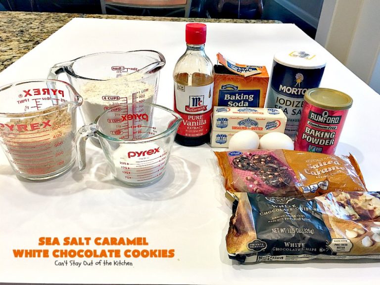 Sea Salt Caramel White Chocolate Cookies Can't Stay Out of the Kitchen