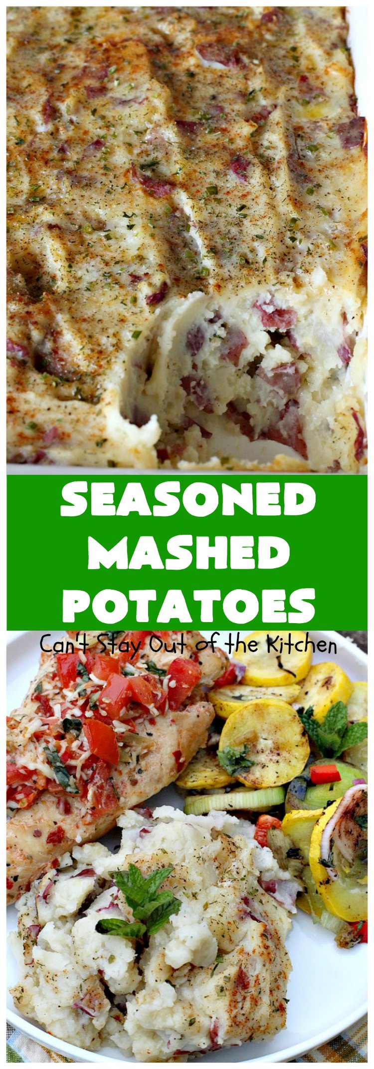 Seasoned Mashed Potatoes | Can't Stay Out of the Kitchen