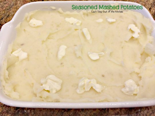 Seasoned Mashed Potatoes | Can't Stay Out of the Kitchen | quick, easy and tasty #sidedish that's great for company dinners or #holidays. #glutenfree #potatoes